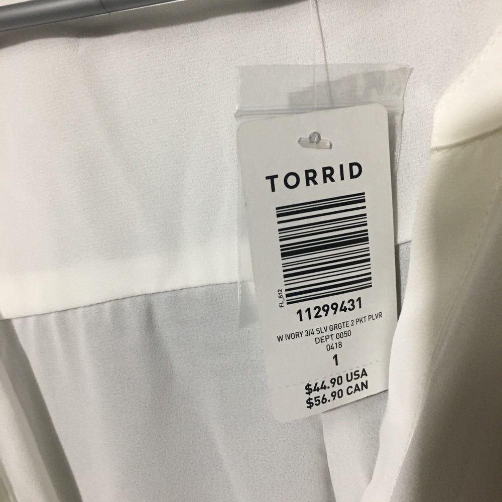 Torrid-White ivory blouse